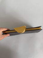 Lizard vintage brown clutch