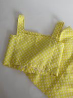 Iceberg SS 1996 Runway yellow set top and skirt