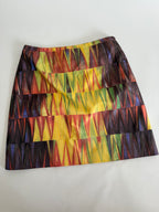 Iceberg SS 1999 mini silk multicolored skirt