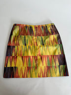 Iceberg SS 1999 mini silk multicolored skirt
