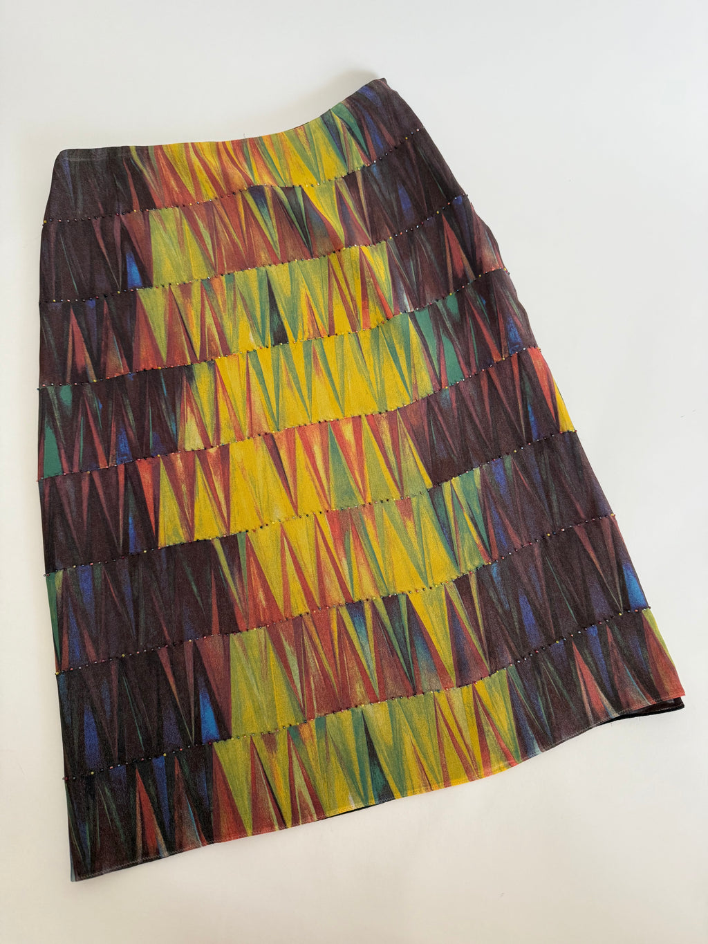 Rare Iceberg SS 1999 Runway silk rainbow skirt