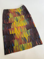 Rare Iceberg SS 1999 Runway silk rainbow skirt