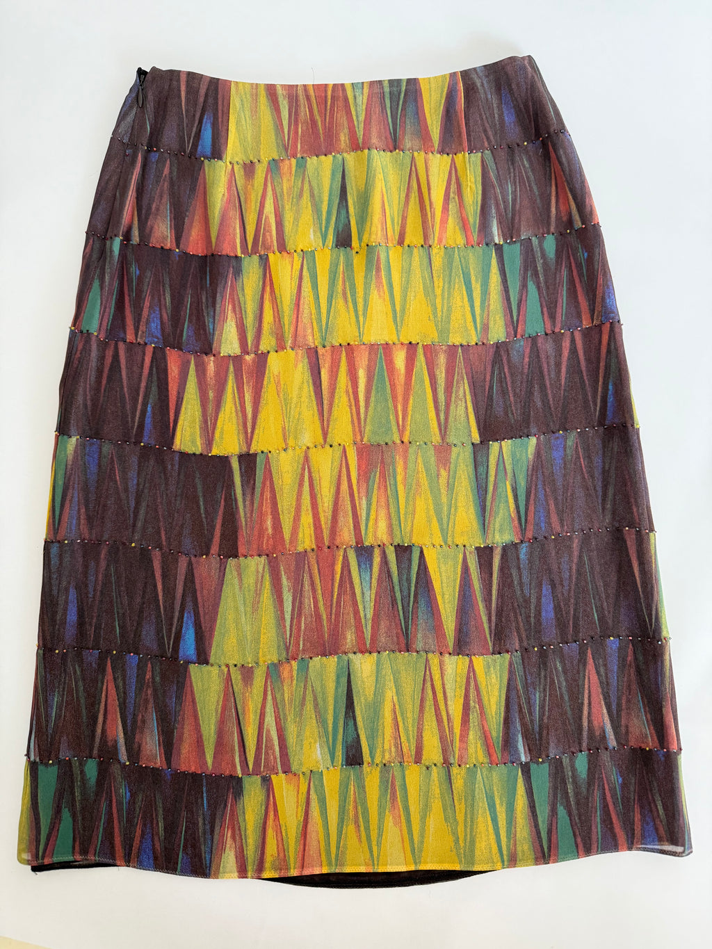 Rare Iceberg SS 1999 Runway silk rainbow skirt