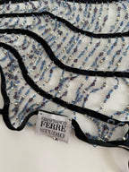 Gianfranco Ferré Studio backless top beads stones 90s