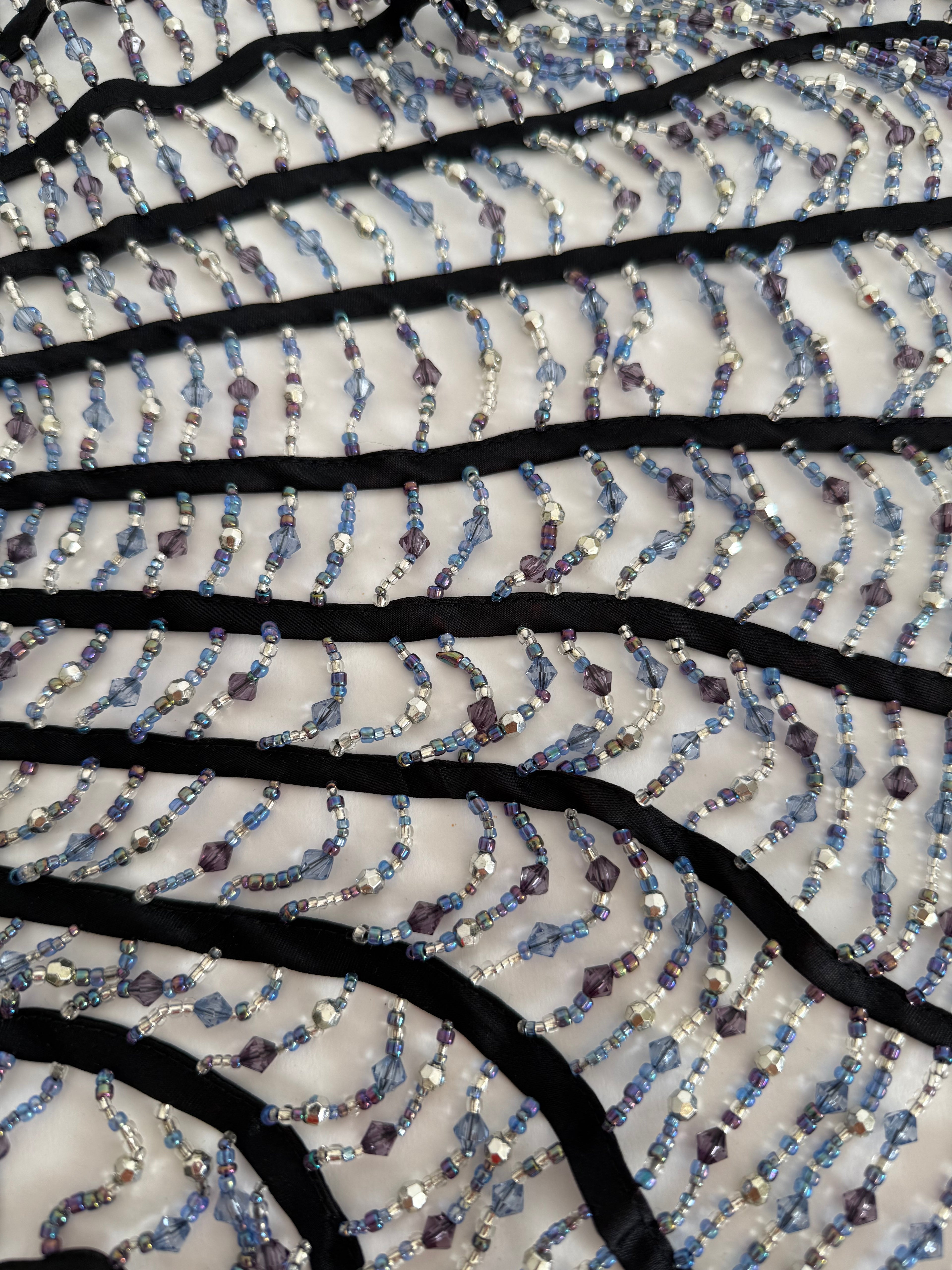 Gianfranco Ferré Studio backless top beads stones 90s