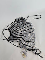 Gianfranco Ferré Studio backless top beads stones 90s