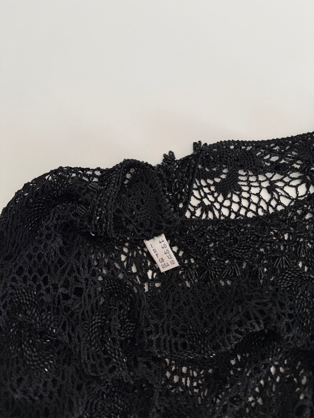 Moschino mini black beads knitwear vintage