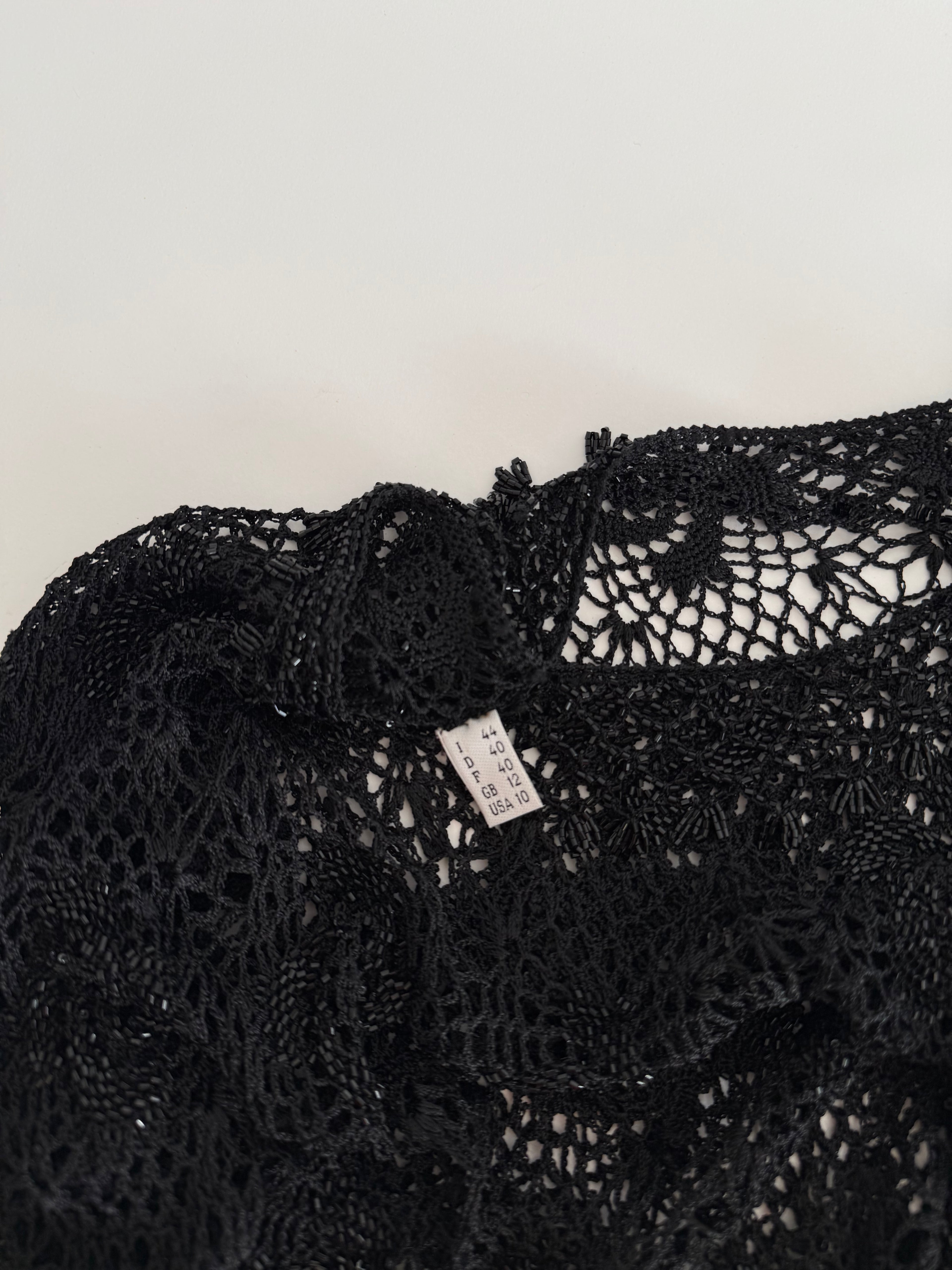 Moschino mini black beads knitwear vintage