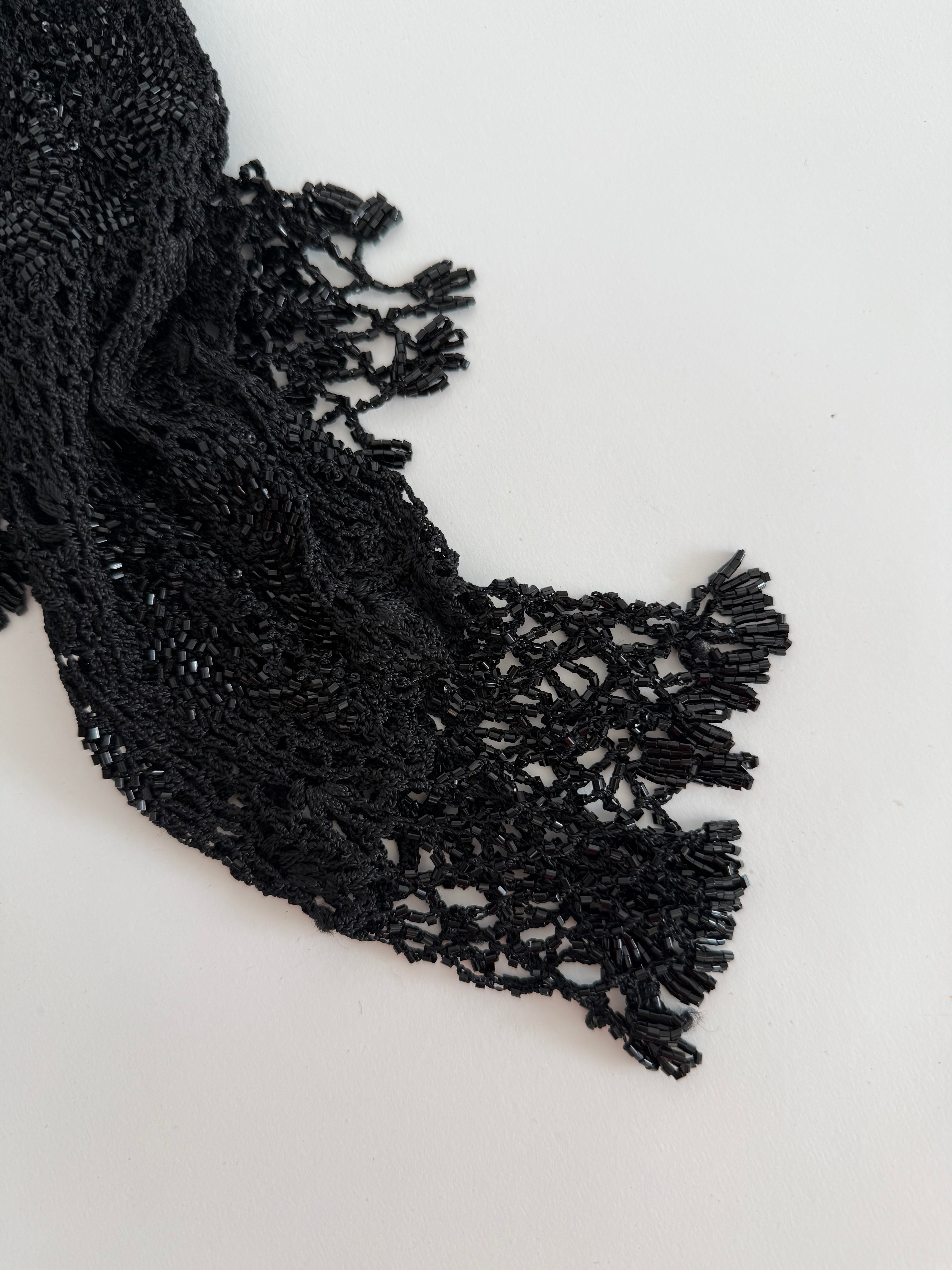 Moschino mini black beads knitwear vintage