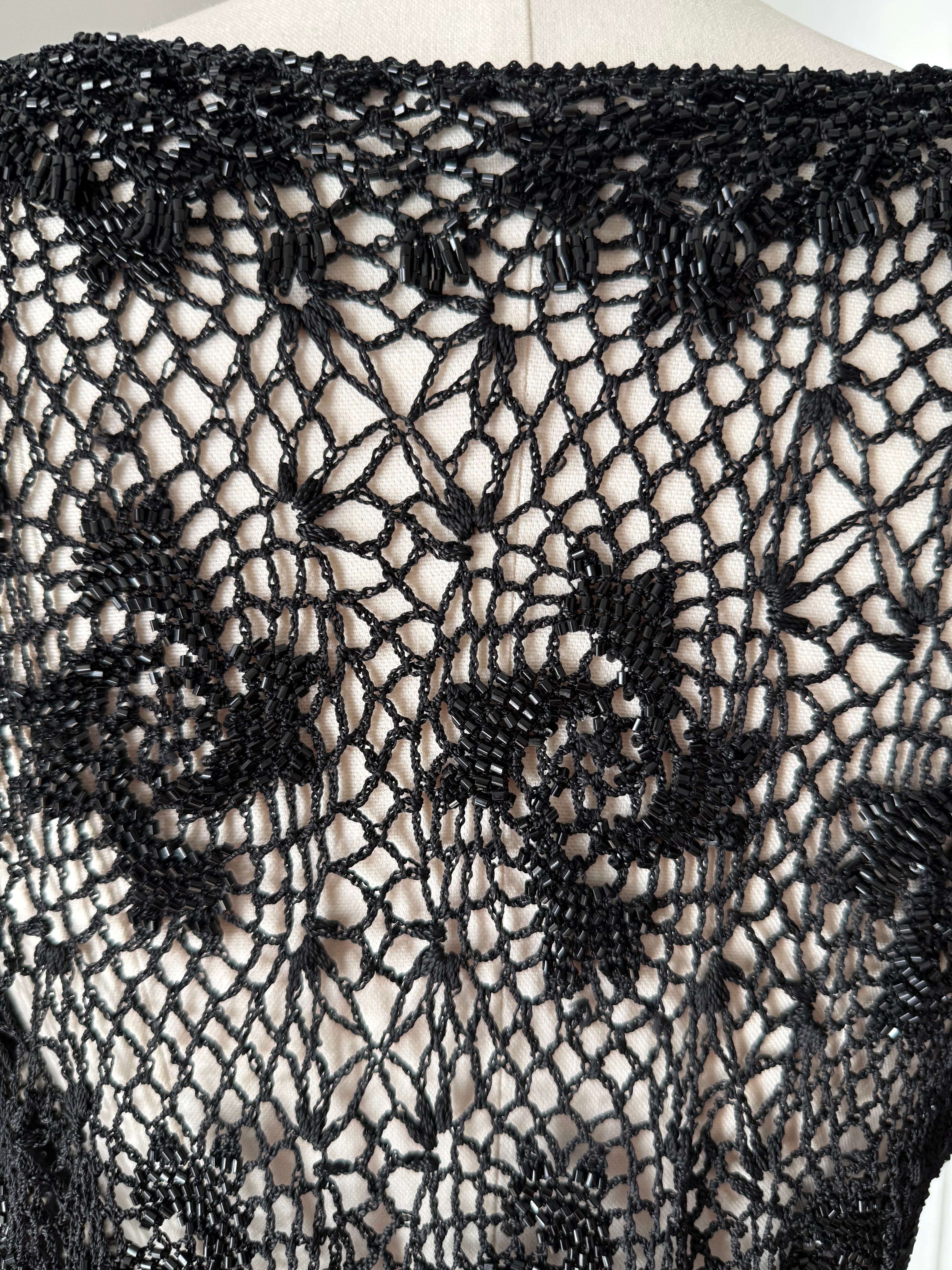 Moschino mini black beads knitwear vintage