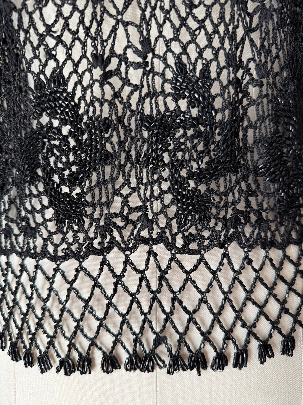 Moschino mini black beads knitwear vintage