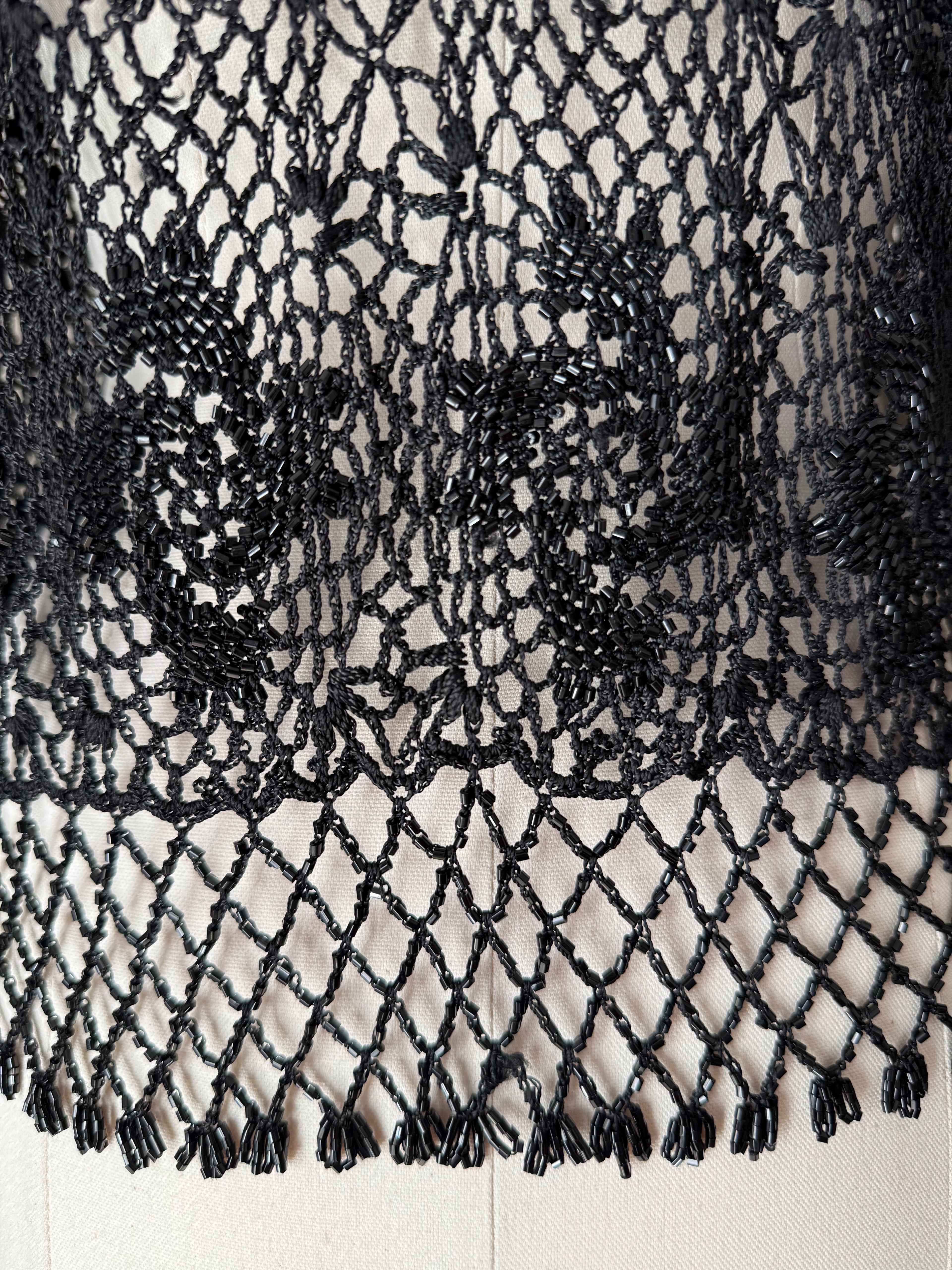 Moschino mini black beads knitwear vintage