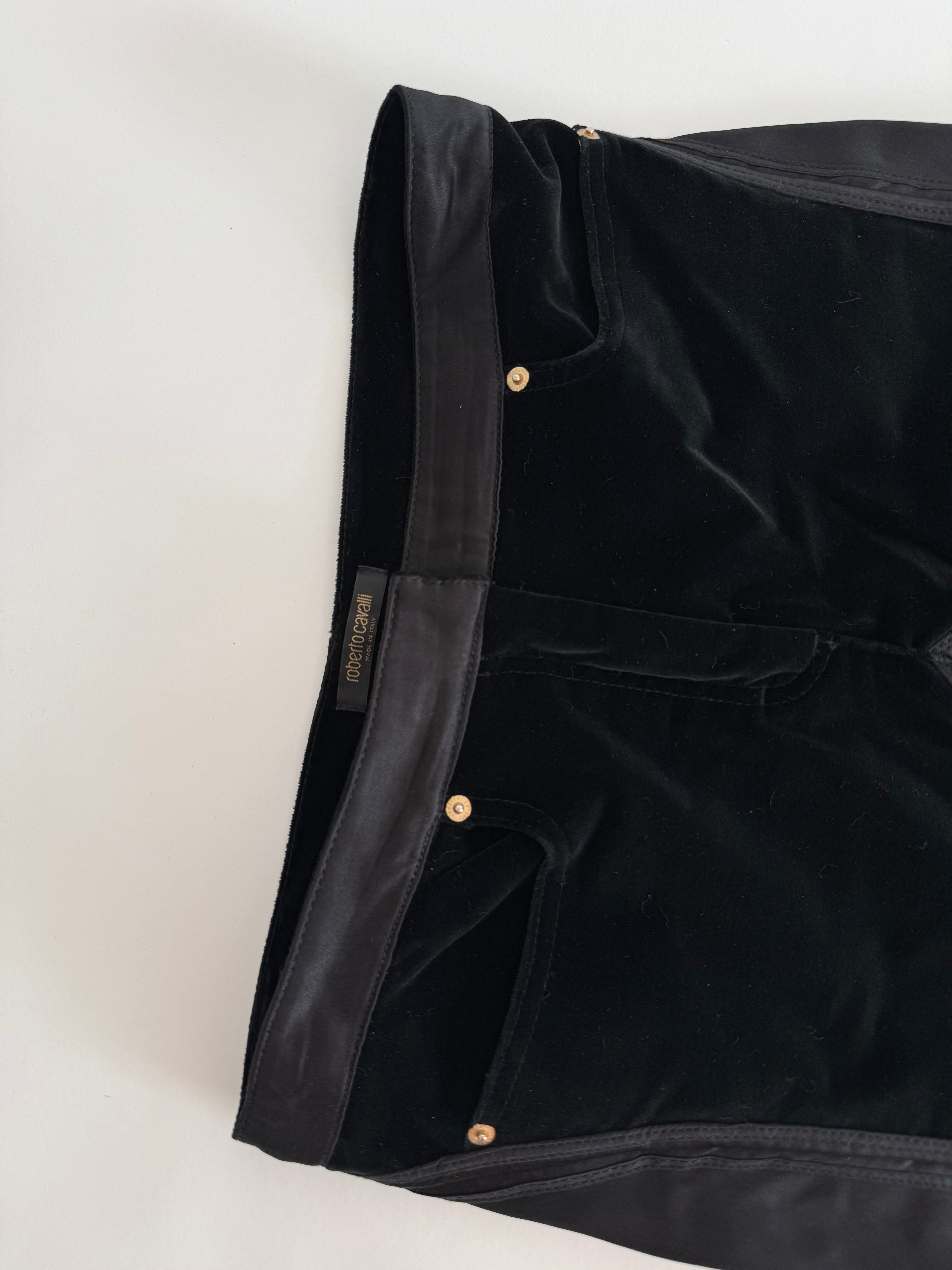Roberto Cavalli FW 2004 velvet capri pants