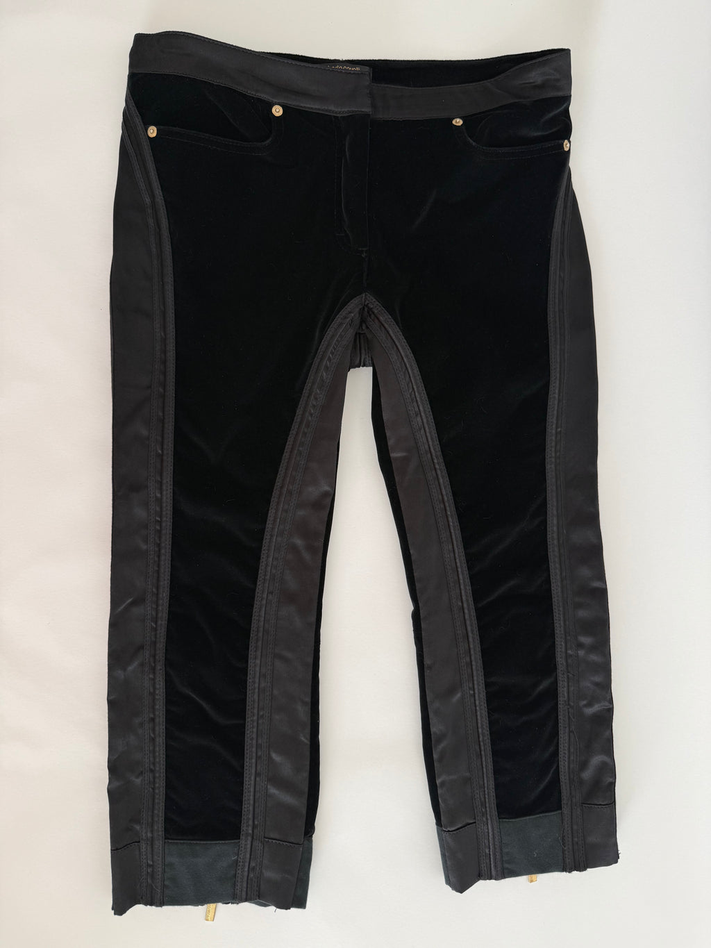 Roberto Cavalli FW 2004 velvet capri pants