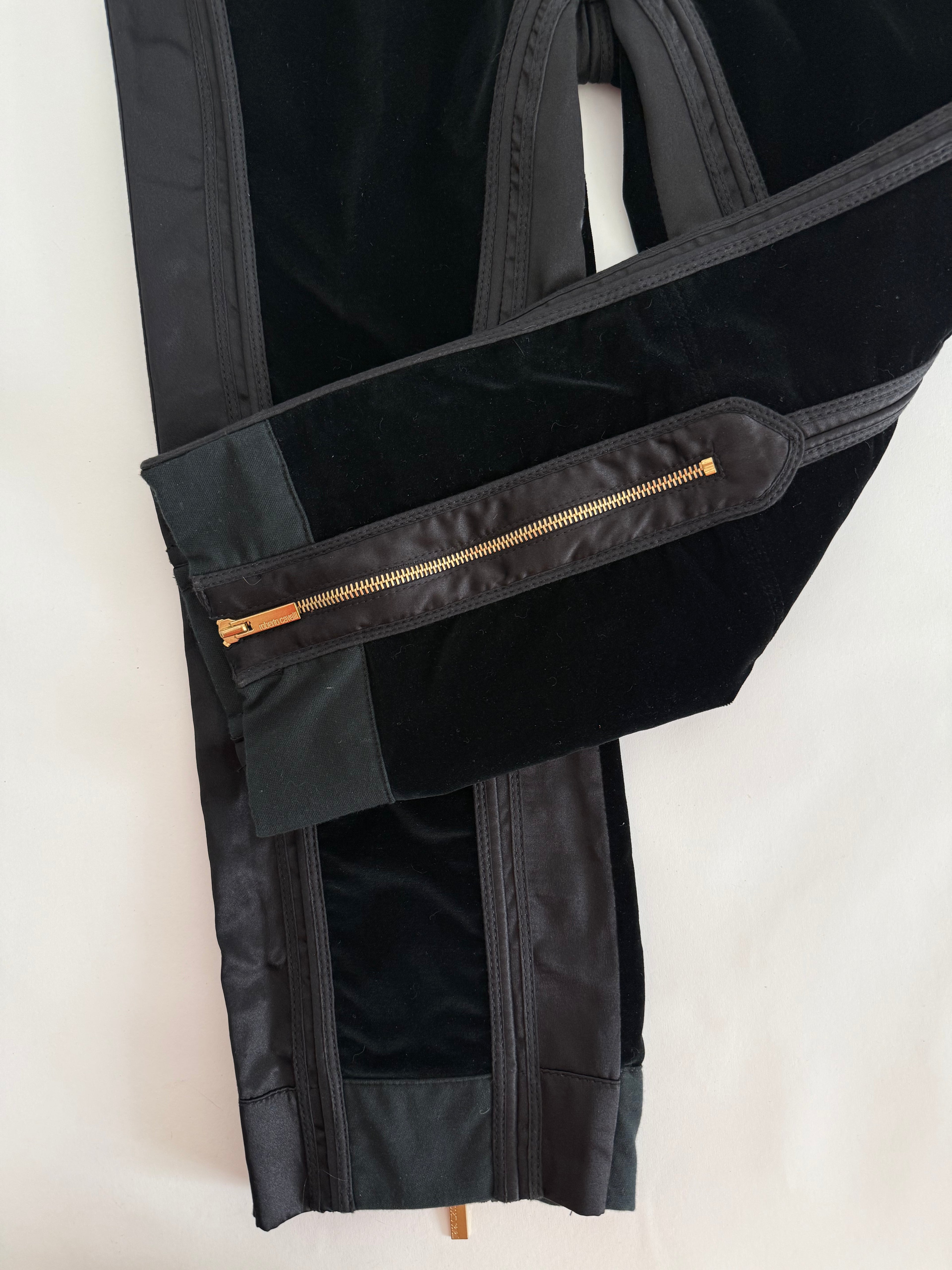 Roberto Cavalli FW 2004 velvet capri pants
