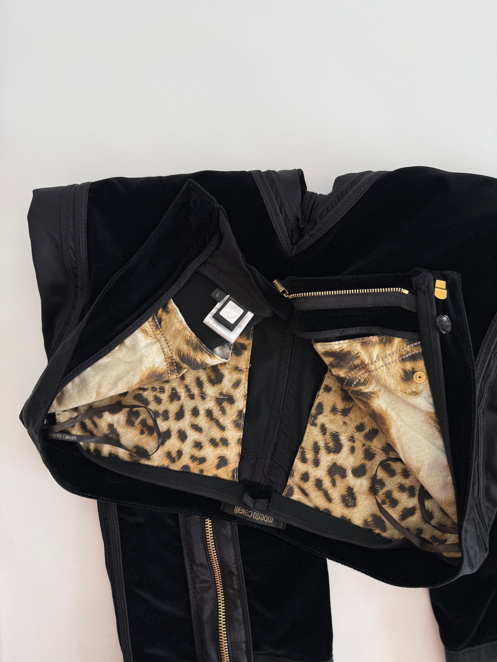 Roberto Cavalli FW 2004 velvet capri pants