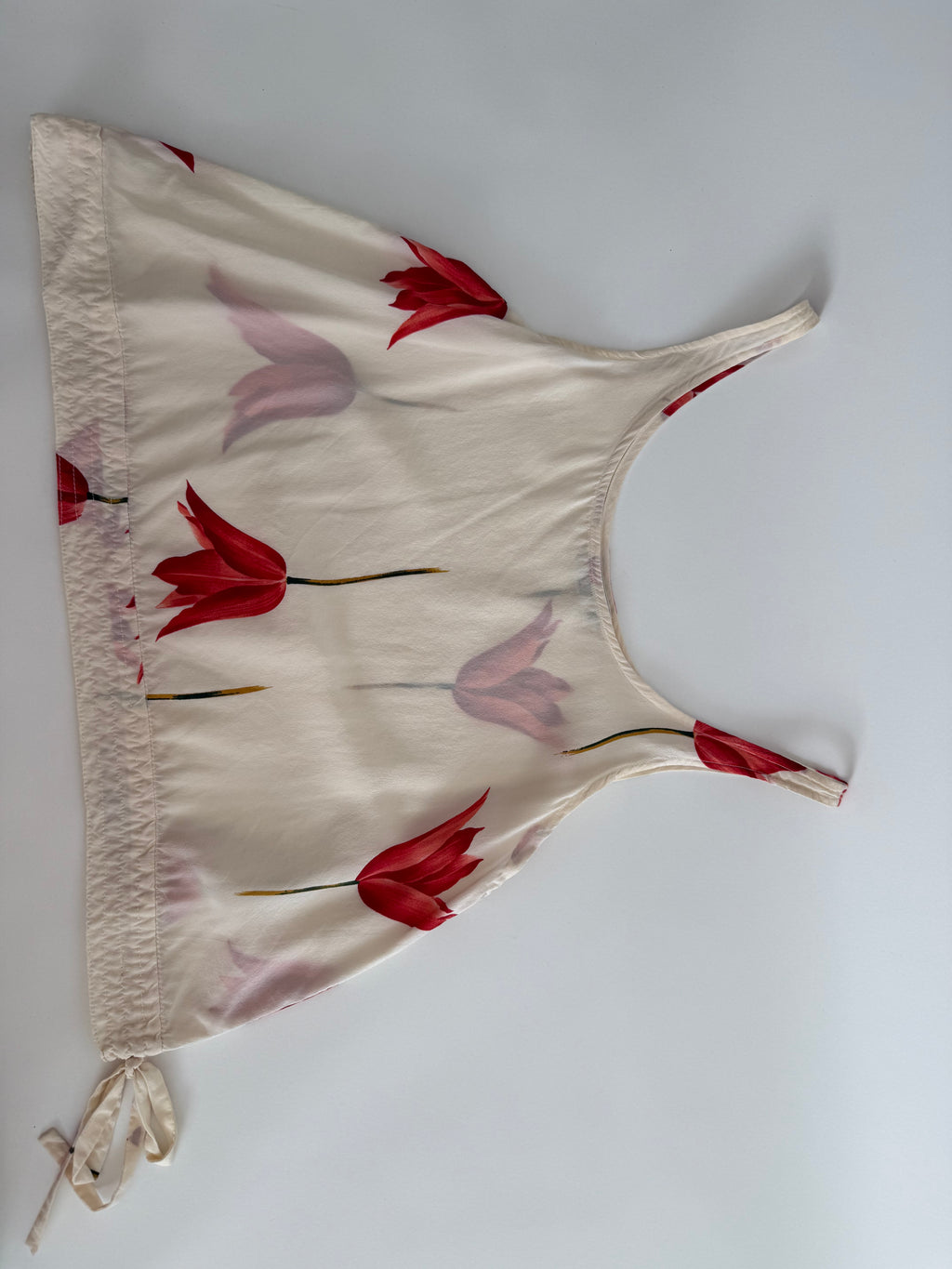 Valentino Miss V tulip silk tank top 90s