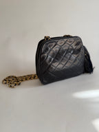 Chanel 70/80s dark blue chain bag