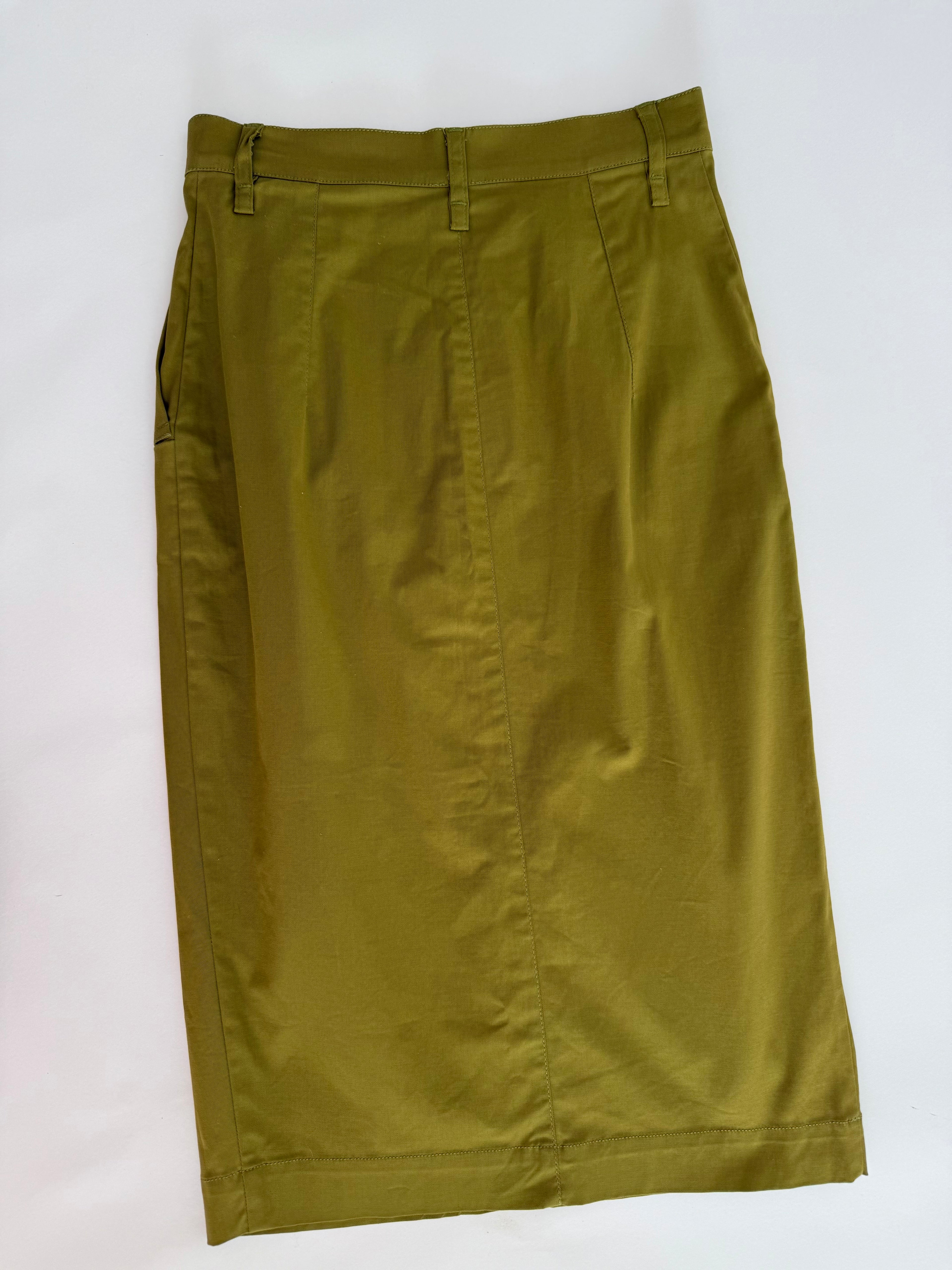 Sud par Faycal Amor olive knee-length skirt