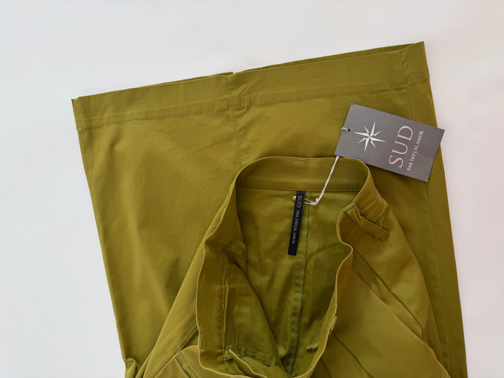Sud par Faycal Amor olive knee-length skirt