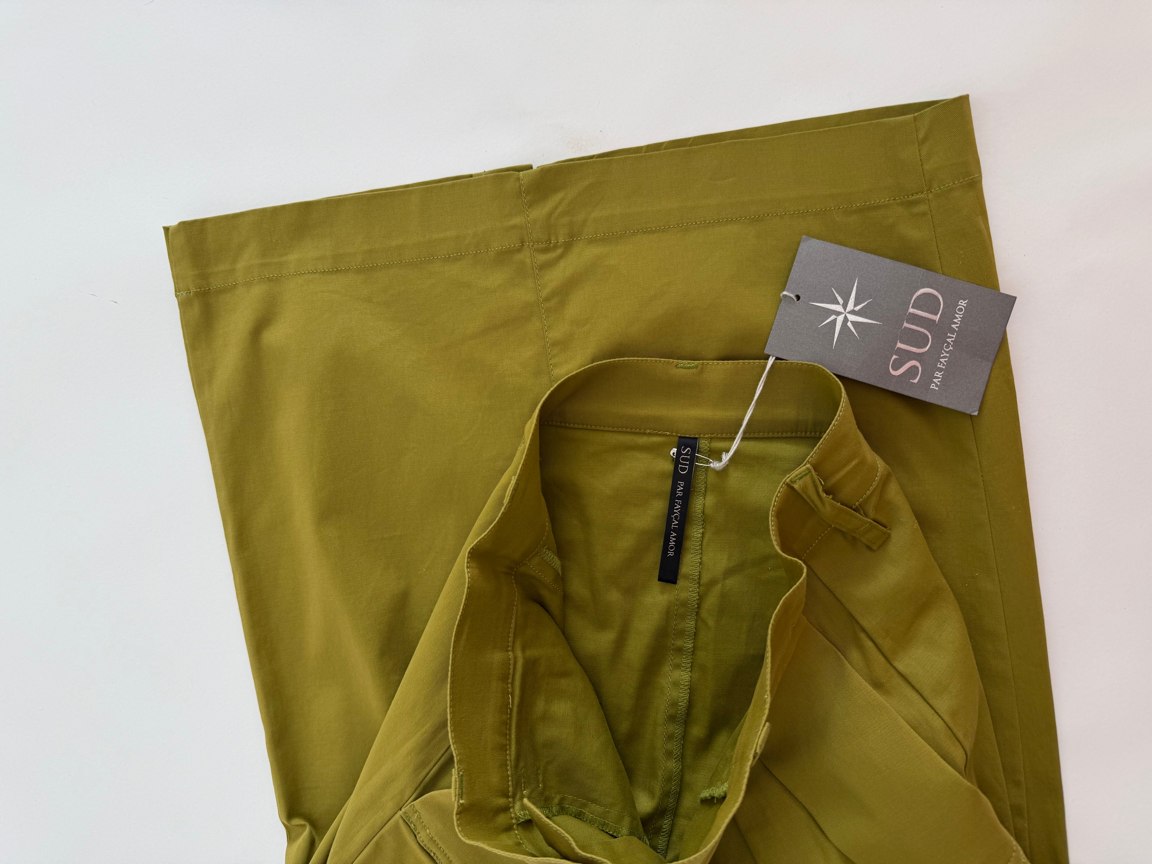 Sud par Faycal Amor olive knee-length skirt