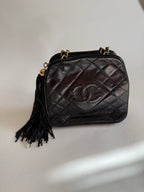 Chanel 70/80s dark blue chain bag