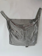 Genny vintage mettallic silver top