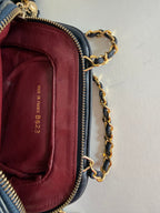 Chanel 70/80s dark blue chain bag