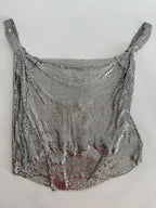 Genny vintage mettallic silver top