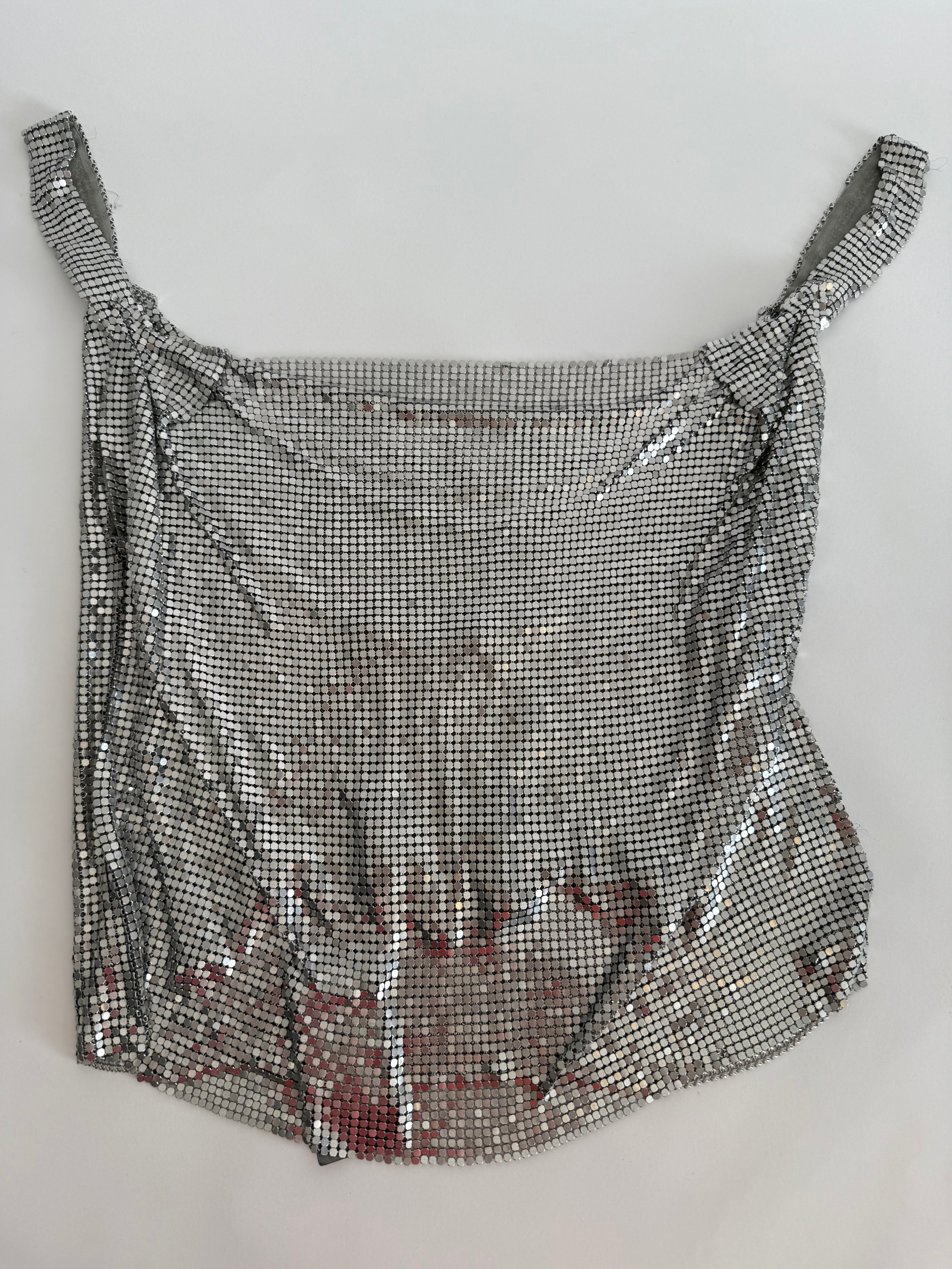 Genny vintage mettallic silver top
