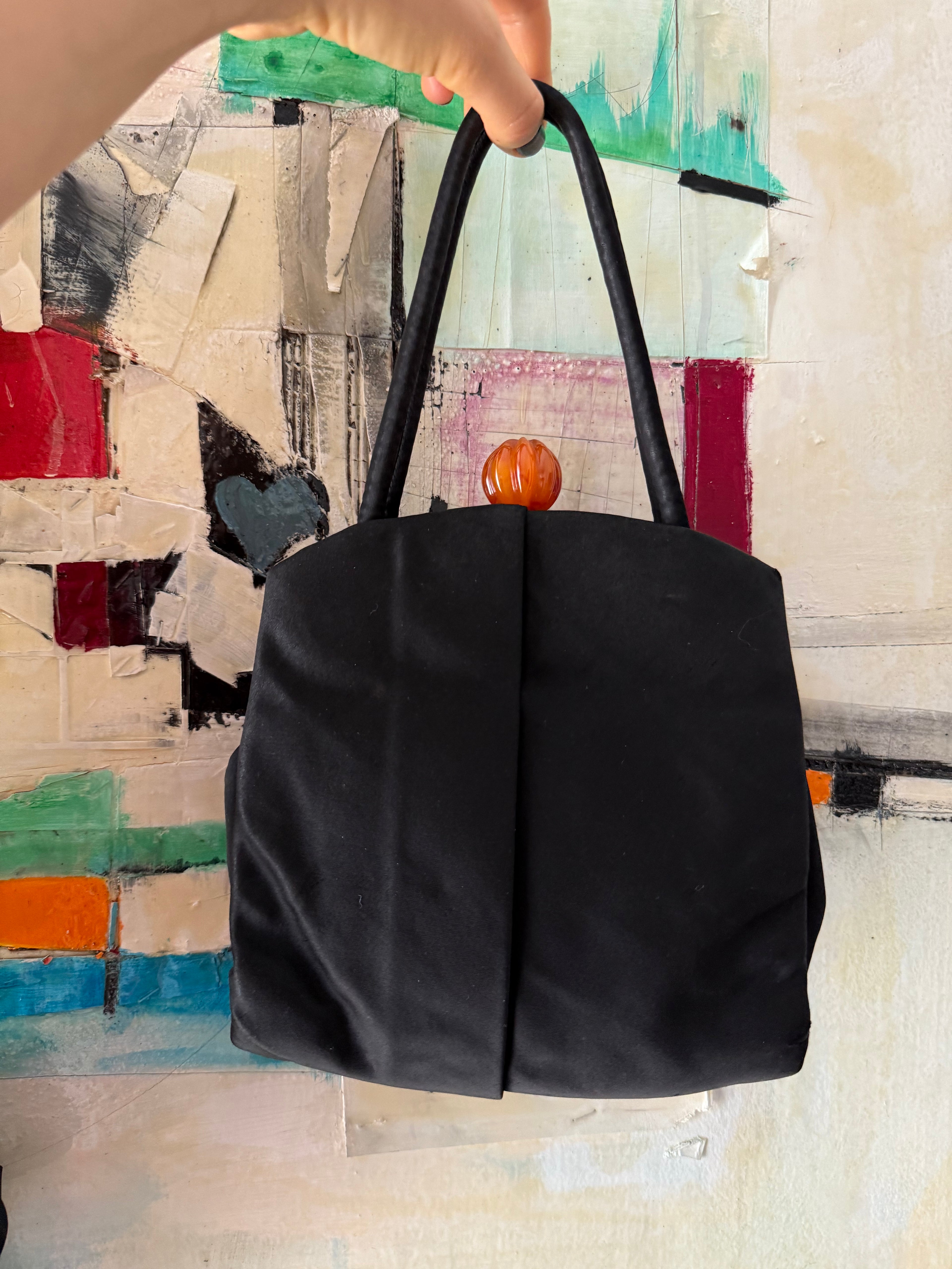 Silk evening hand bag