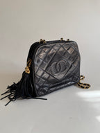 Chanel 70/80s dark blue chain bag