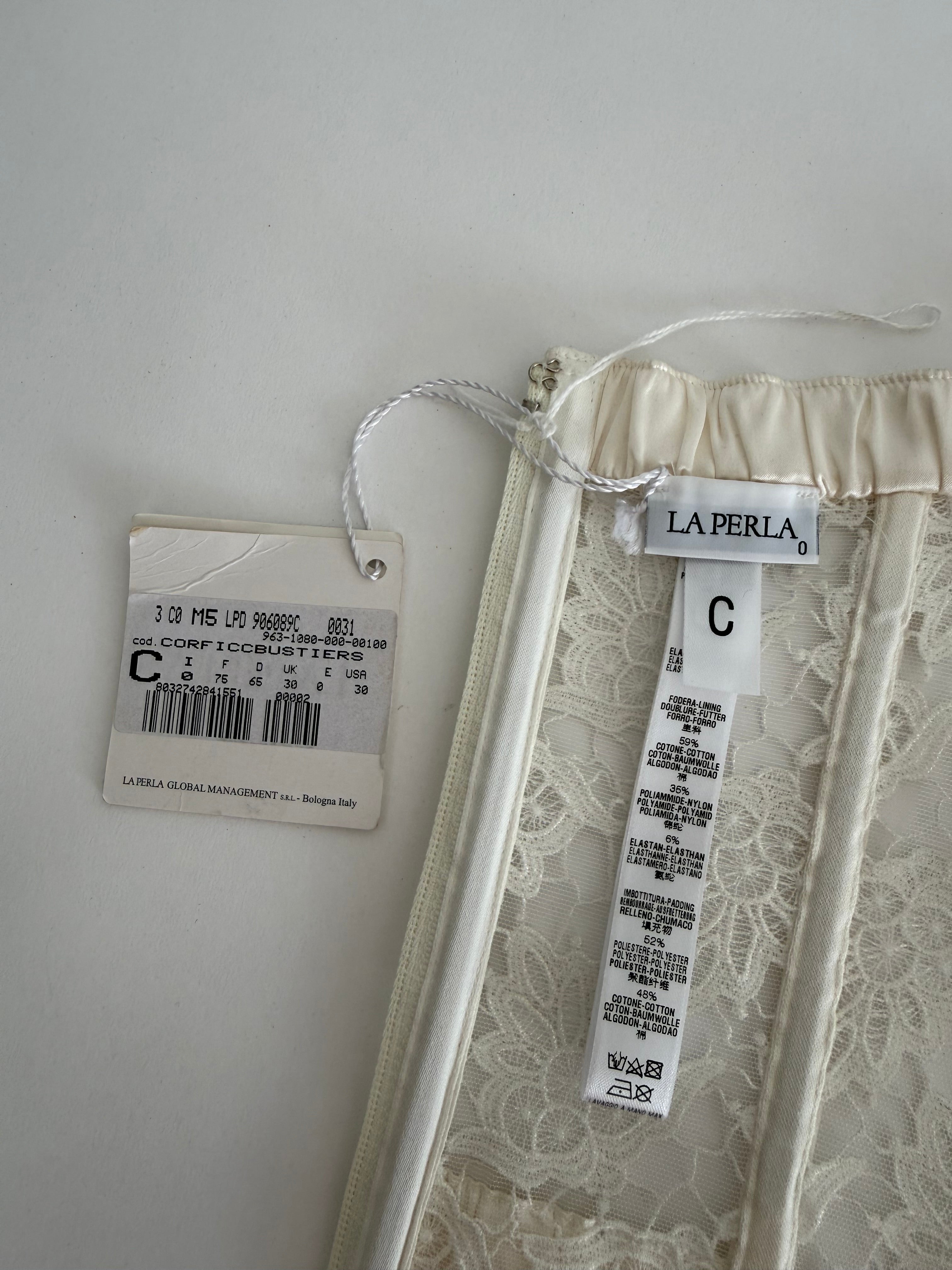 La Perla SS 2014 white Bustier Corset