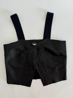 Emporio Armani SS 2017 leather denim top