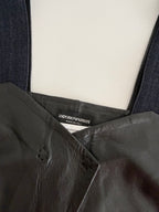Emporio Armani SS 2017 leather denim top