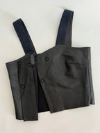 Emporio Armani SS 2017 leather denim top