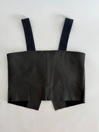 Emporio Armani SS 2017 leather denim top
