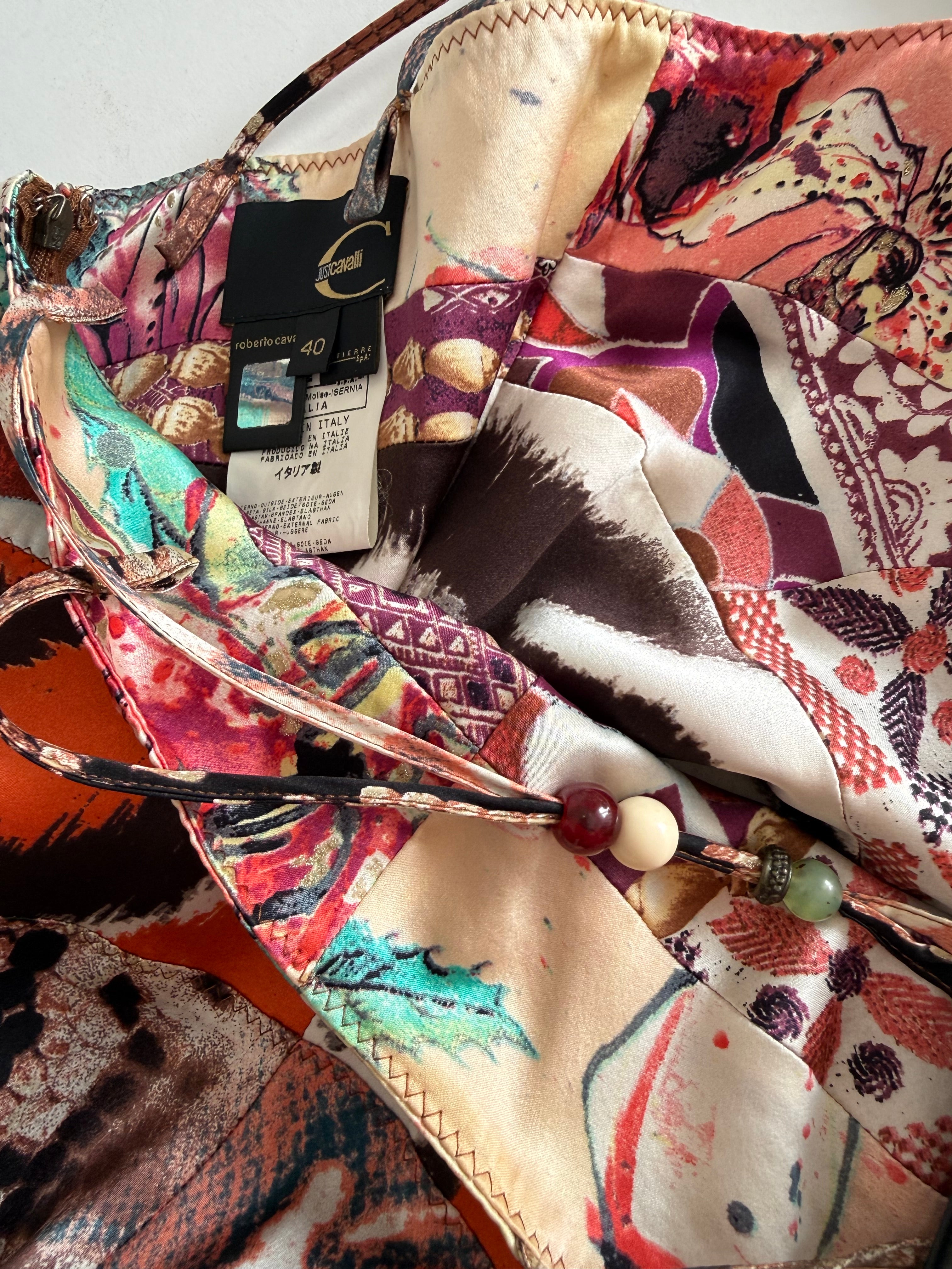 Just Cavalli midi silk dress