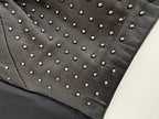 Plein Sud black leather bustier with mini studs 2000s