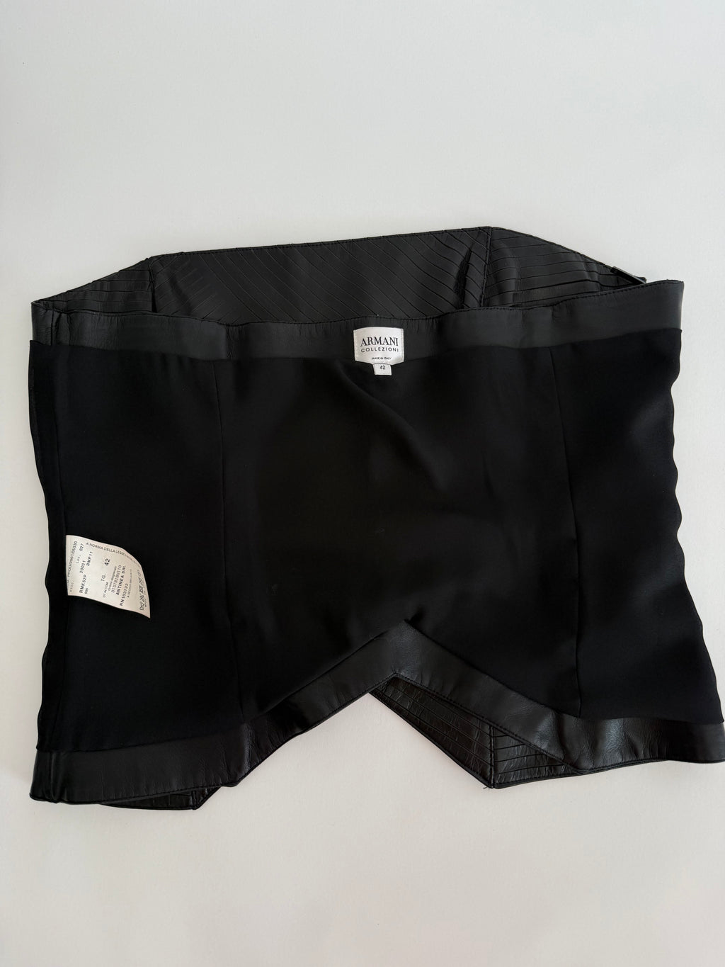 Insane laser cut Armani 2001 black leather bustier