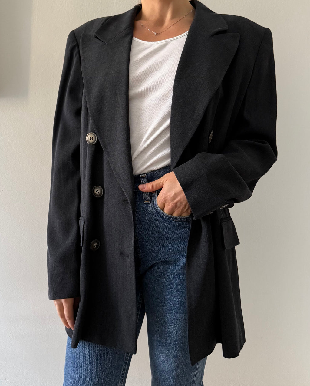Vintage Karl Lagerfeld grey wool jacket 90s