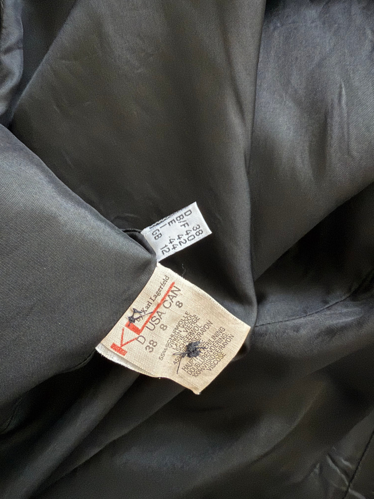 Vintage Karl Lagerfeld grey wool jacket 90s