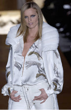 Roberto Cavalli FW 2002 denim black cheetahs jeans