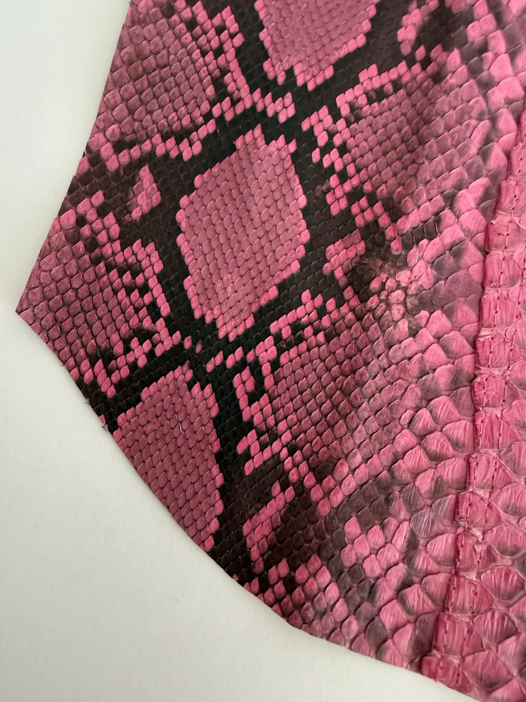Vintage 90s pink python leather bare back top