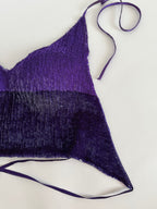 Gianfranco Ferrè purple sequin bare back top 90s