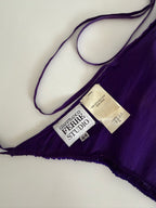 Gianfranco Ferrè purple sequin bare back top 90s