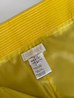 Rare Genny SS 1998 Runway yellow leather mini dress