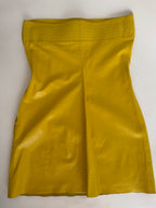 Rare Genny SS 1998 Runway yellow leather mini dress