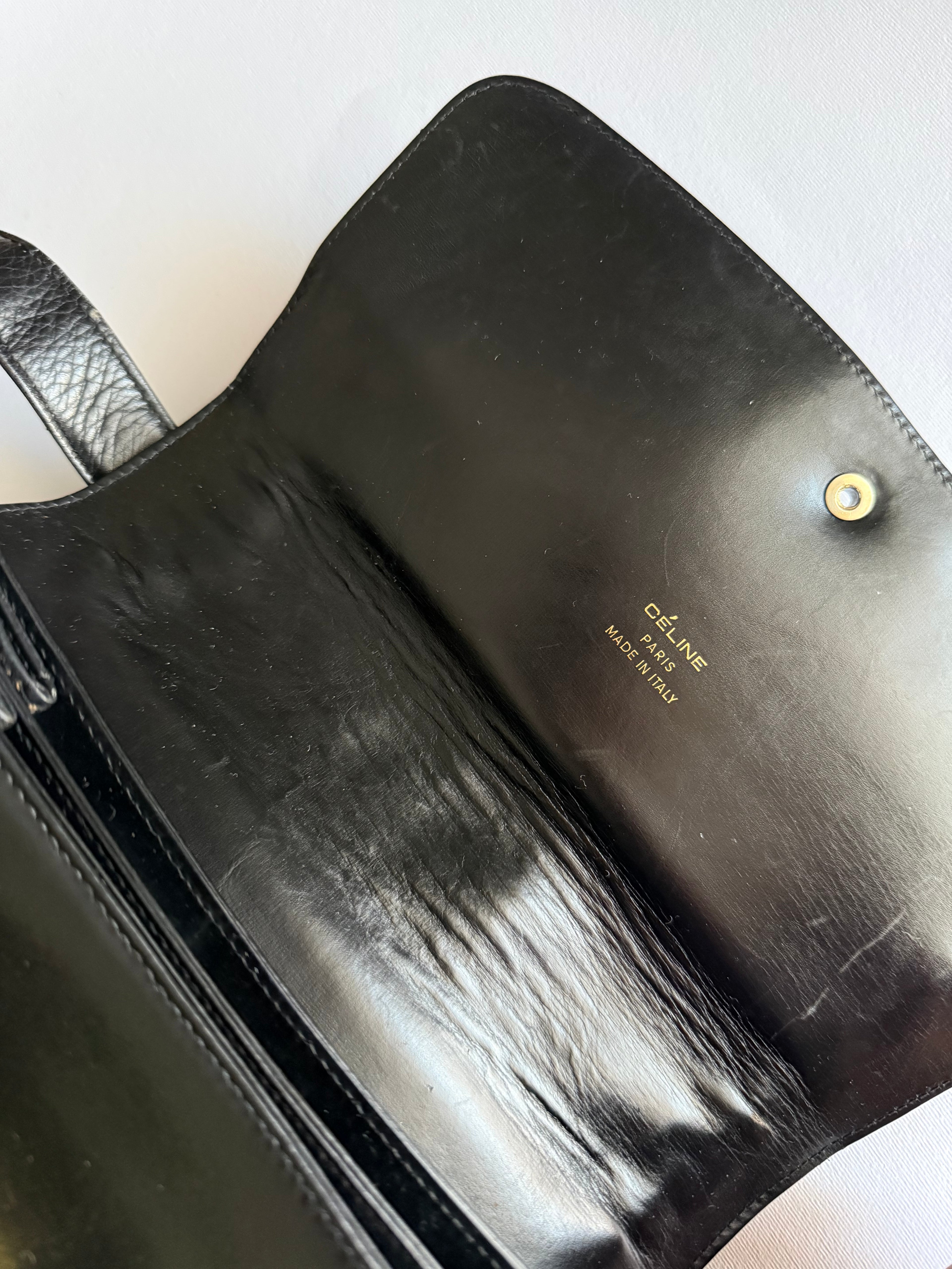 Céline Triomphe black handbag
