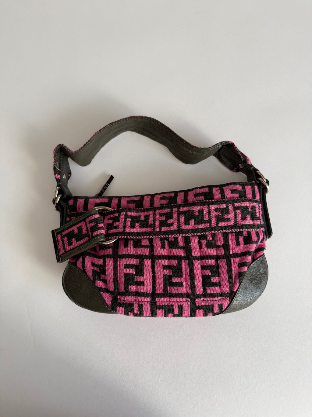 Fendi Zucca one belt knit wool pink